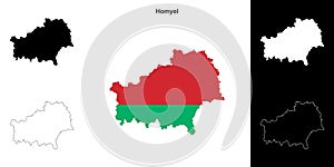 Homyel outline map