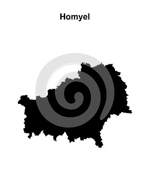 Homyel outline map