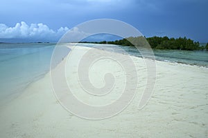 Honda bay white beach background palawan island philippines