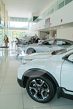 The Honda car dealership on Segamat , Malaysia  with new cars for sale