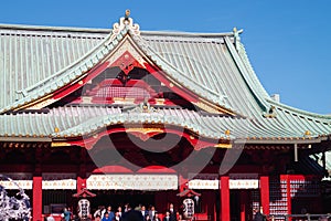 Honden Main hall of Kanda Shrine in Chiyoda, Tokyo