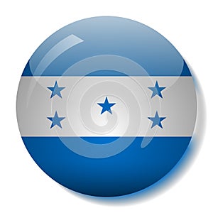 Honduran flag glass button vector illustration