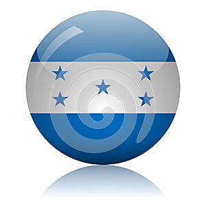 Honduran flag glass icon vector illustration