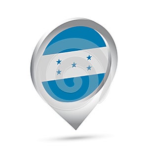 Honduras flag 3d pin icon