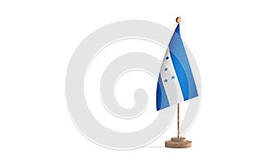 Honduras flagpole with white space background image