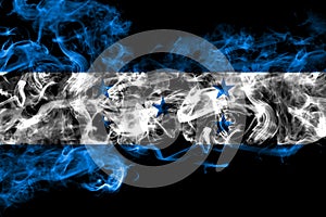 Honduras, Honduran smoke flag isolated on black background