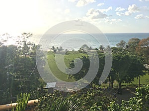 Honduras landscape, mar, Atlantico, Caribe, nice, day, sunny, trees, clouds photo