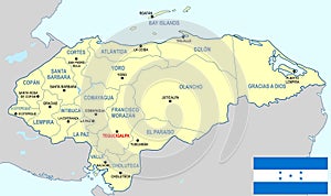 Honduras map - cdr format