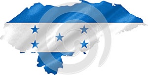 Honduras Map with Flag