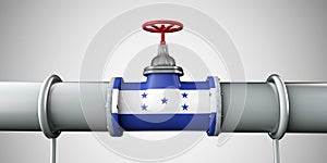 Honduras oil and gas fuel pipeline. Oil industry concept. 3D Rendering