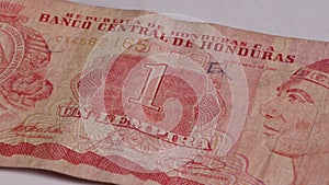 Honduras one 1 lempira currency bill money banknote 1