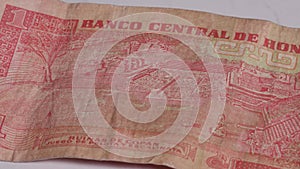 Honduras one 1 lempira currency bill money banknote 2