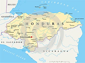 Honduras Political Map