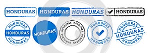 honduras rectangle and circle stamp label sticker sign for country national state geography photo