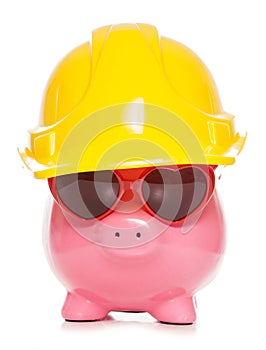 Honest caring builder piggy bank