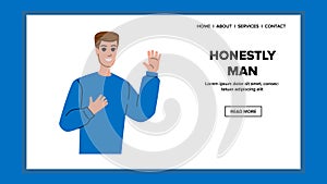 honestly man vector photo