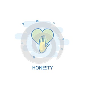 Honesty line concept. Simple line icon