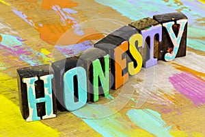 Honesty trust respect honest ethics personal character integrity policy