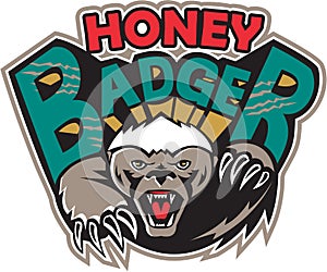 Honey Badger Mascot Front