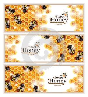 Honey Banners with Working Bees photo