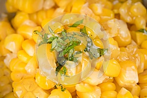 Honey basil garlic butter corn