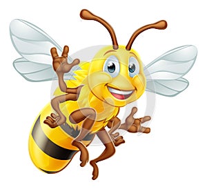 Honey Bee Cartoon Character