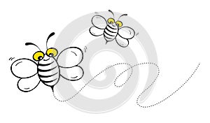 Honey Bee Flying photo