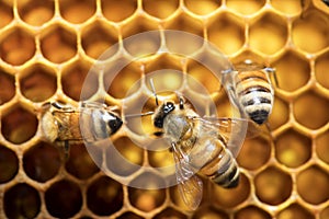 Honey Bee on the hive in Southeast Asia.