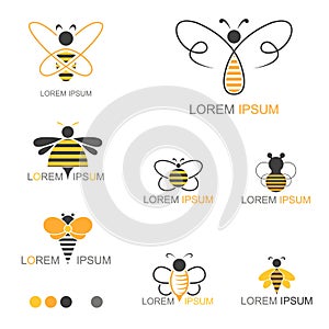 Honey Bee Insect Logo - Vector