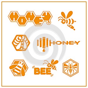 Honey bee logos