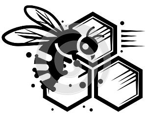 Honey Bee Pollination Icon