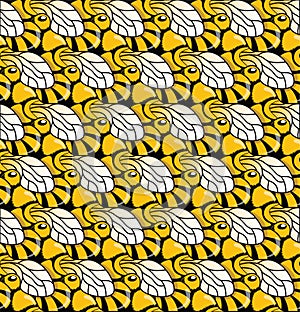 Honey Bee Tessellation Pattern