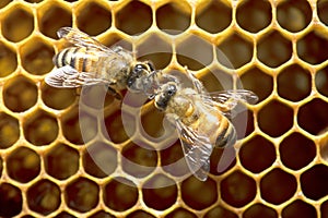 Honey Bees on bee hive in Thailand and Southeast Asia.