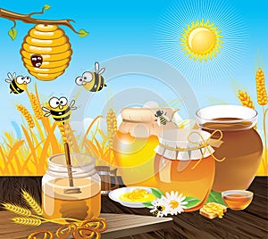 Honey bees landscape