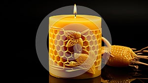 honey beeswax candle