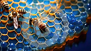 honey blue honeycomb