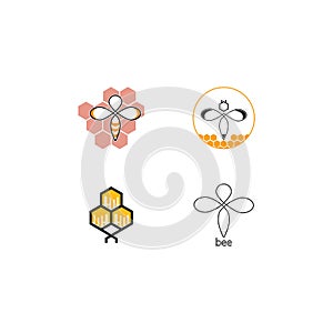 honey comb bees logo