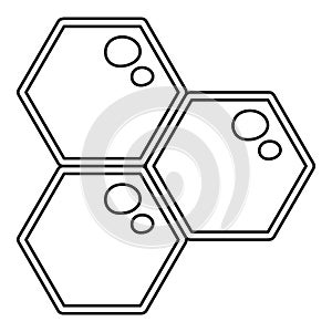 Honey comb icon, outline style