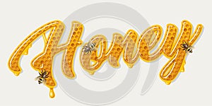 Honey comb lettering