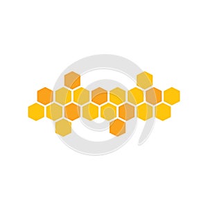 Honey comb logo vector icon concept