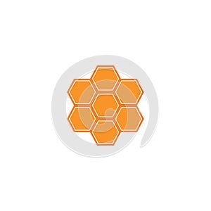 Honey comb logo vector icon concept