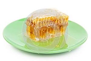 Honey comb on a plate