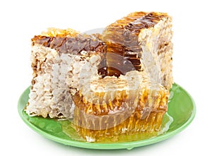 Honey comb on a plate