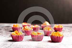 Honey cornflake cookies on stone table