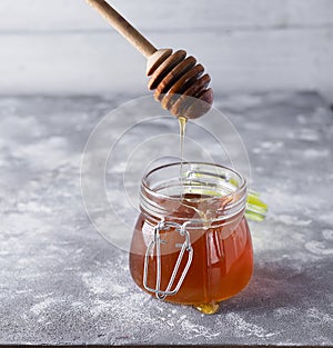 Honey. Dripped honey.