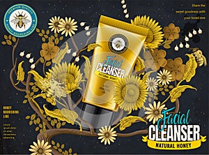 Honey facial cleanser ads