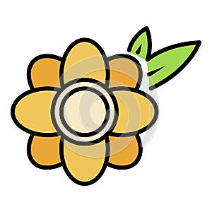 Honey flower icon color outline vector