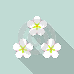 Honey flower icon, flat style