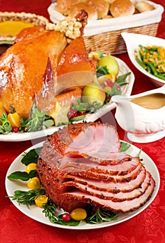 Honey glazed ham