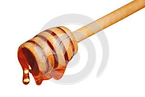 Honey and honey comb with wooden stick